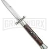 AGA Campolin 13" Stiletto Swinguard Cocobolo Wood Automatic Knife - Bayonet -Knivesand Tools Shop AGA Campolin 13in Swingaurd Auto Cocobolo Satin Bayo BHQ 77551 jr large