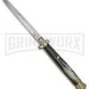 A.G.A. Campolin 18" Brazilian Horn/Brass Italian Stiletto Auto Knife - Bayonet 2 A.G.A. Campolin 18" Brazilian Horn/Brass Italian Stiletto Auto Knife - Bayonet -Knivesand Tools Shop AGA Campolin 18in Stiletto Bayo Brazilian Horn Brass BP 19243 jr large