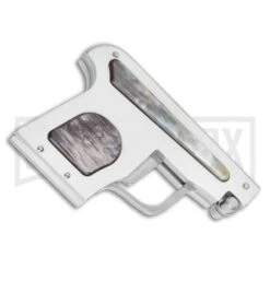 AGA Campolin Dark Horn Automatic Gun Knife - Satin Plain -Knivesand Tools Shop AGA Campolin Automatic Gun Knife Dark Horn GX 33673 ns side large