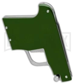 AGA Campolin Green Automatic Gun Knife - Satin Plain 4 AGA Campolin Green Automatic Gun Knife - Satin Plain -Knivesand Tools Shop AGA Campolin Gun Knife Auto Green Satin CEM PIS GREEN GX 33939 jr side large