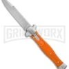 AGA Campolin Zero Orange G-10 Leverlock Automatic - Bayonet Stonewash Plain -Knivesand Tools Shop AGA Campolin Zero G 10 Orange SW AGA01O SWB BP 20045 jr large