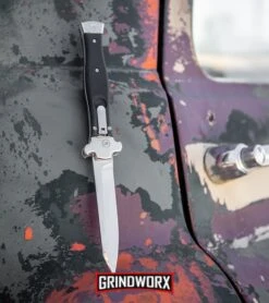 AGA Campolin Zero Smooth Black G-10 Leverlock Auto Knife - Reverse Tanto Plain -Knivesand Tools Shop AGA Campolin Zero Reverse Tanto Leverlock Auto Knife Smooth Black G 10 BHQ 117113 kp truck web large