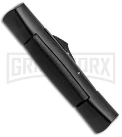 AKC 007 Concord Black OTF Automatic Knife - Dagger Gold Plain -Knivesand Tools Shop AKC 007 Concord Dagger OTF Auto Black Gold BP 28946 jr side large