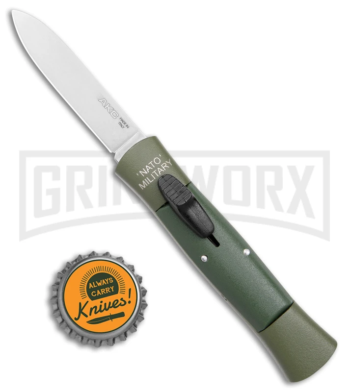 AKC 007 Concord NATO Military OD Green OTF Automatic Knife - Satin Flat AKC 007 Concord NATO Military OD Green OTF Automatic Knife - Satin Flat -Knivesand Tools Shop AKC 007 Concord NATO Military OTF Auto OD Green Satin Flat BHQ 173565 jr bottlecap large