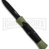 AKC Concord Green/Black OTF Automatic Knife - Flat Black -Knivesand Tools Shop AKC 007 Concord OTF Green Black Flat GX 30500 jr large