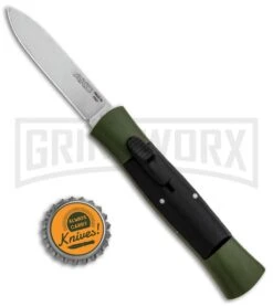 AKC 007 Concord Green/Black OTF Automatic Knife - Flat Satin -Knivesand Tools Shop AKC 007 Concord OTF Green Satin Flat GX 30501 jr bottlecap large
