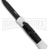 AKC 007 Concord White/Black OTF Automatic Knife - Flat Black -Knivesand Tools Shop AKC 007 Concord OTF White Black Flat GX 30496 jr large