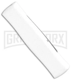 AKC Minion Concord White/Black OTF Automatic Knife - Spear Point Satin Plain -Knivesand Tools Shop AKC 007 Mini Concord OTF Auto White Black Satin BHQ 135712 jr side large