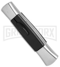 AKC 077 Concord Polish/Black OTF Automatic Knife - Flat Black Plain -Knivesand Tools Shop AKC 077 Concord Polish Black flat black plain BP 22707 er spine large