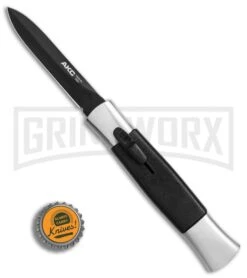 AKC 077 Concord Polish/Black OTF Automatic Knife - Dagger Black -Knivesand Tools Shop AKC 077 Concord Polish Blackdagger black BP25717 er bottlecap large