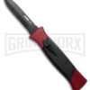 AKC 777 Blackfinger Red/Black OTF Automatic Knife - Black Plain Dagger 1 AKC 777 Blackfinger Red/Black OTF Automatic Knife - Black Plain Dagger -Knivesand Tools Shop AKC 777 Blackfinger Dagger OTF Automatic Knife Red Black 3.375in Black Flat BHQ 184002 hd large