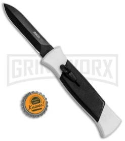 AKC 777 Blackfinger Tactical White/Blk OTF Automatic Knife - Dagger Black Plain 5 AKC 777 Blackfinger Tactical White/Blk OTF Automatic Knife - Dagger Black Plain -Knivesand Tools Shop AKC 777 Blackfinger Dagger OTF White Black BHQ 82047 jr bottlecap large