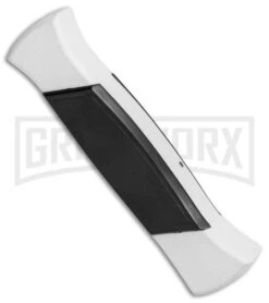 AKC 777 Blackfinger Tactical White/Blk OTF Automatic Knife - Dagger Black Plain 4 AKC 777 Blackfinger Tactical White/Blk OTF Automatic Knife - Dagger Black Plain -Knivesand Tools Shop AKC 777 Blackfinger Dagger OTF White Black BHQ 82047 jr side large