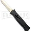 AKC 777 Blackfinger Black OTF Automatic Knife - Dagger Gold Plain -Knivesand Tools Shop AKC 777 Blackfinger OTF Auto Black Gold Dagger BHQ 92040 jr large