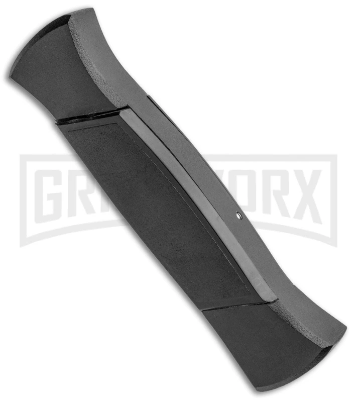 AKC 777 Blackfinger Black OTF Automatic Knife - Flat Gold Plain AKC 777 Blackfinger Black OTF Automatic Knife - Flat Gold Plain -Knivesand Tools Shop AKC 777 Blackfinger OTF Auto Black Gold Flat BHQ 92039 jr side large