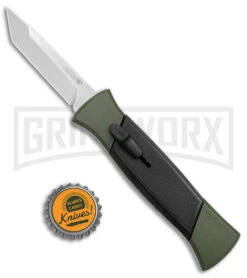 AKC 777 Blackfinger Green/Black OTF Automatic Knife - Satin Tanto 5 AKC 777 Blackfinger Green/Black OTF Automatic Knife - Satin Tanto -Knivesand Tools Shop AKC 777 Blackfinger OTF Auto Green Black SW Tanto BHQ 152941 jr bottlecap large