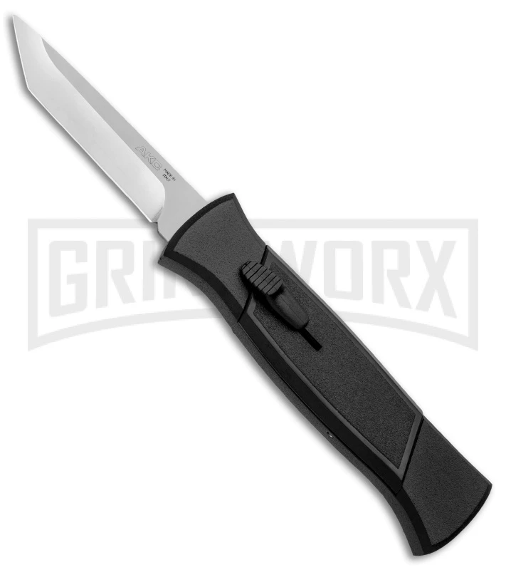 AKC 777 Blackfinger Black OTF Automatic Knife - Stonewash Tanto AKC 777 Blackfinger Black OTF Automatic Knife - Stonewash Tanto -Knivesand Tools Shop AKC 777 Blackfinger Tanto OTF Auto Black SW BHQ 87413 jr 2 large