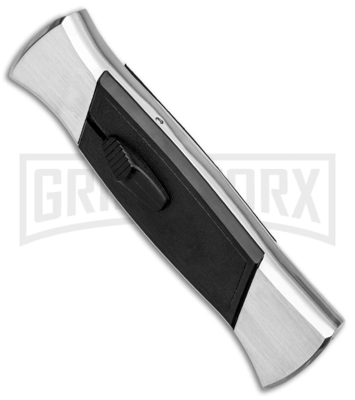 AKC 777 Blackfinger Brushed Aluminum OTF Automatic Knife - SW Tanto AKC 777 Blackfinger Brushed Aluminum OTF Automatic Knife - SW Tanto -Knivesand Tools Shop AKC 777 Blackfinger Tanto OTF Auto Brushed Aluminum SW BHQ 87412 jr spine 2 large