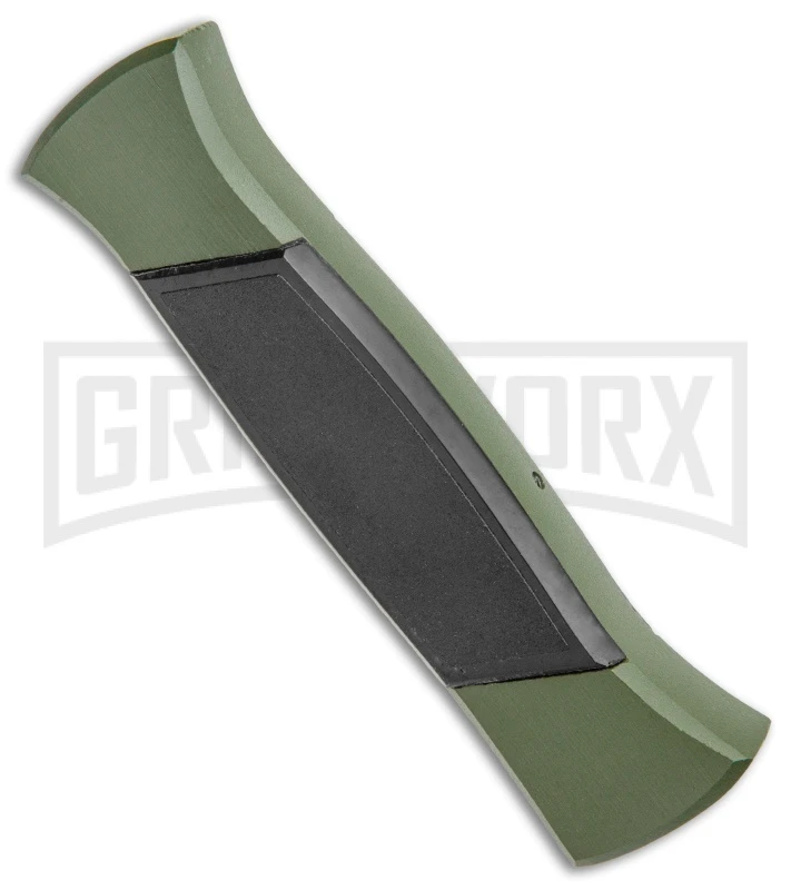 AKC 777 Green Blackfinger Brushed Aluminum OTF Automatic Knife - Black dagger AKC 777 Green Blackfinger Brushed Aluminum OTF Automatic Knife - Black Dagger -Knivesand Tools Shop AKC 777 Green Blackfinger Dagger OTF Auto Brushed Aluminum Black BHQ 87411 jr side large