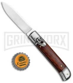 SKM 8" Italian Stiletto Lever Lock Cocobolo Automatic Knife - Polish Flat 5 SKM 8" Italian Stiletto Lever Lock Cocobolo Automatic Knife - Polish Flat -Knivesand Tools Shop AKC Classic LL Auto Italian Cocobolo Satin BHQ 81016 jr bottlecap large