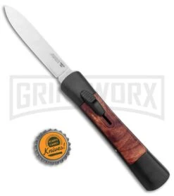 AKC Concord Briar Wood OTF Automatic Knife - Plain Satin Flat 5 AKC Concord Briar Wood OTF Automatic Knife - Plain Satin Flat -Knivesand Tools Shop AKC Concord OTF Auto Briar Wood Satin GX 37553 jr bottlecap large