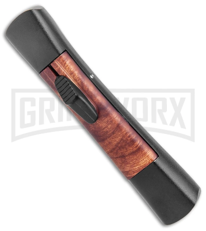 AKC Concord Briar Wood OTF Automatic Knife - Plain Satin Flat AKC Concord Briar Wood OTF Automatic Knife - Plain Satin Flat -Knivesand Tools Shop AKC Concord OTF Auto Briar Wood Satin GX 37553 jr spine large