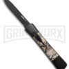 AKC Concord Snake OTF Automatic Knife - Flat Grind Black Drop Point Plain -Knivesand Tools Shop AKC Concord OTF Automatic Knife Snake 3.25in Black Flat BHQ 184001 hd large