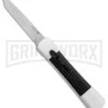 AKC Concord White/Black OTF Automatic Knife - Tanto Satin Plain -Knivesand Tools Shop AKC Concord Tanto White Black Satin BHQ 90286 er large