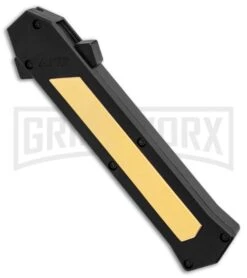 AKC F-16 Brass D/A OTF Automatic Knife - Bayo Satin Plain -Knivesand Tools Shop AKC F 16 BHQ Exclusive Brass Bayo Satin Plain GX 30990 er spine large