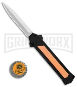 AKC F-16 Copper D/A OTF Automatic Knife - Dagger Satin Plain -Knivesand Tools Shop AKC F 16 BHQ Exclusive Copper Dagger Satin Plain GX 30993 er bottlecap large
