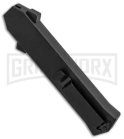 AKC F-16 Black D/A OTF Automatic Knife - Dagger Satin Plain -Knivesand Tools Shop AKC F 16 Black DA Dagger Satin Plain GX 30994 er side large