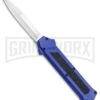 AKC F-16 Blue D/A OTF Automatic Knife - Bayo Satin Plain -Knivesand Tools Shop AKC F 16 Blue DA OTF Bayo Satin Plain BP 23856 jr large