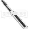 AKC F-16 White D/A OTF Automatic Knife - Bayo Two Tone Plain -Knivesand Tools Shop AKC F 16 DA Bayo OTF Auto White TT BHQ 114660 jr large