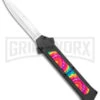 AKC F-16 Tie Dye D/A OTF Automatic Knife - Bayo Satin Plain