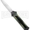 AKC F-16 OD Green Camo D/A OTF Automatic Knife - Bayo Satin Plain -Knivesand Tools Shop AKC F 16 DA Dagger OTF Auto OD Green Camo Satin BHQ 125319 jr large