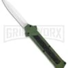 AKC F-16 OD Green D/A OTF Automatic Knife - Dagger Satin Plain -Knivesand Tools Shop AKC F 16 DA Dagger OTF Auto OD Green Satin BHQ 95347 jr large