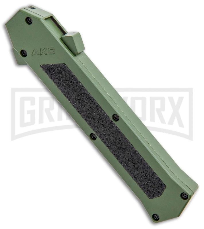 AKC F-16 OD Green D/A OTF Automatic Knife - Dagger Satin Plain AKC F-16 OD Green D/A OTF Automatic Knife - Dagger Satin Plain -Knivesand Tools Shop AKC F 16 DA Dagger OTF Auto OD Green Satin BHQ 95347 jr spine large