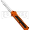 AKC F-16 Orange D/A OTF Automatic Knife - Dagger Satin Plain