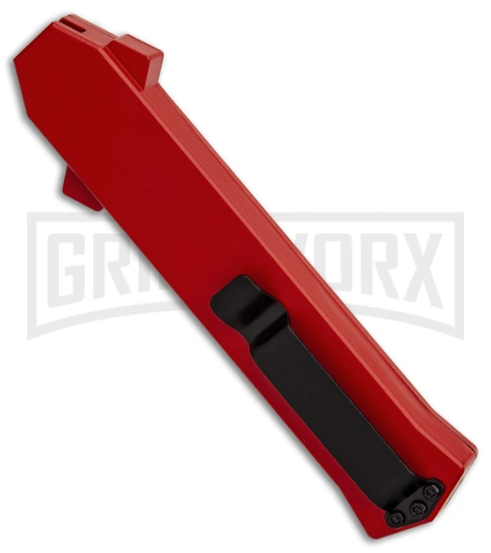 AKC F-16 Red D/A OTF Automatic Knife - Dagger Satin Plain AKC F-16 Red D/A OTF Automatic Knife - Dagger Satin Plain -Knivesand Tools Shop AKC F 16 DA Dagger Red Satin BHQ 87409 er side large