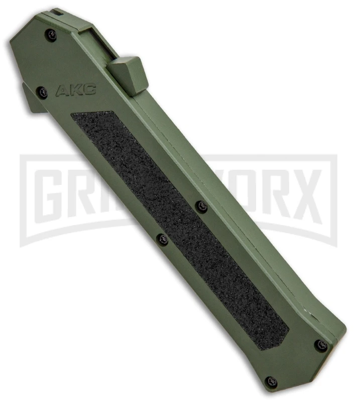 AKC F-16 Green D/A OTF Automatic Knife - Dagger Black Plain AKC F-16 Green D/A OTF Automatic Knife - Dagger Black Plain -Knivesand Tools Shop AKC F 16 Green DA OTF Auto Dagger Black Plain GX 33106 jr spine large
