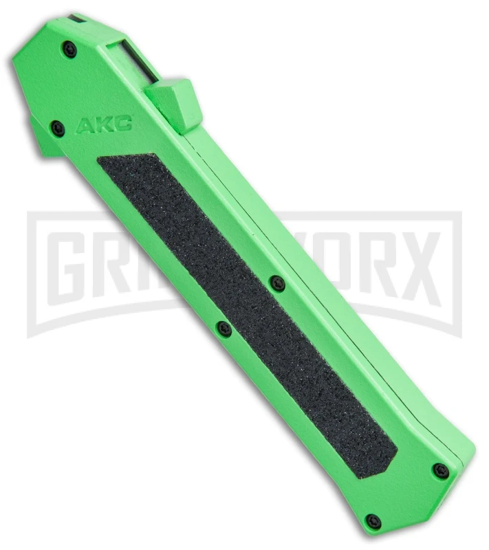 AKC F-16 Green D/A OTF Automatic Knife - Bayo Satin Plain AKC F-16 Green D/A OTF Automatic Knife - Bayo Satin Plain -Knivesand Tools Shop AKC F 16 Green DA OTF Bayo Satin Plain BP 23855 jr spine large