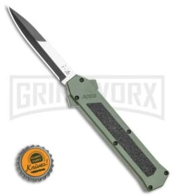 AKC F-16 OD Green D/A OTF Automatic Knife - Bayo Two TonePlain -Knivesand Tools Shop AKC F 16 OD Green D A OTF Automatic Knife Bayo Two TonePlain GX 35588 LS Bottlecap large