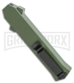 AKC F-16 OD Green D/A OTF Automatic Knife - Bayo Two TonePlain -Knivesand Tools Shop AKC F 16 OD Green D A OTF Automatic Knife Bayo Two TonePlain GX 35588 LS Side large