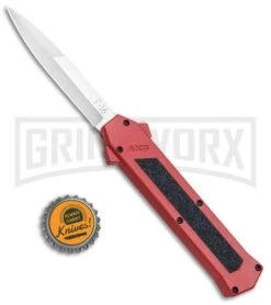 AKC F-16 Red D/A OTF Automatic Knife - Bayo Satin Plain -Knivesand Tools Shop AKC F 16 Red DA OTF Bayo Satin Plain BP 23854 jr bottlecap large