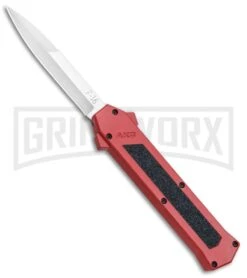 AKC F-16 Red D/A OTF Automatic Knife - Bayo Satin Plain