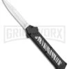 AKC F-16 Zebra D/A OTF Automatic Knife - Bayo Satin Plain -Knivesand Tools Shop AKC F 16 Zebra DA OTF Auto Bayo Satin Plain BP 25401 jr large