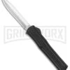 AKC F-20 Black D/A OTF Automatic Knife - Satin Dagger Plain -Knivesand Tools Shop AKC F 20 DA Dagger OTF Auto Black Satin BHQ 141074 jr 2 large