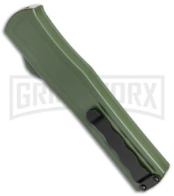 AKC F-20 OD Green Aluminum D/A OTF Automatic Knife - Dagger Black Plain 4 AKC F-20 OD Green Aluminum D/A OTF Automatic Knife - Dagger Black Plain -Knivesand Tools Shop AKC F 20 DA Dagger OTF Auto OD Green Black BHQ 146285 jr side large