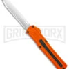 AKC F-20 Orange D/A OTF Drop Point Automatic Knife - Satin Plain -Knivesand Tools Shop AKC F 20 DA Dagger OTF Auto Orange Satin BHQ 140491 jr large