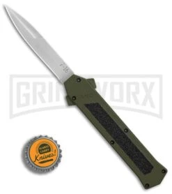 AKC F-16 OD Green D/A OTF Automatic Knife - Bayo Satin Plain -Knivesand Tools Shop AKC F16 OD Green DA Bayo Satin Plain BP 25690 er bottlecap large